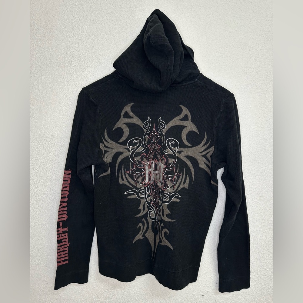 Harley Davidson Black Hoodie Affliction Style